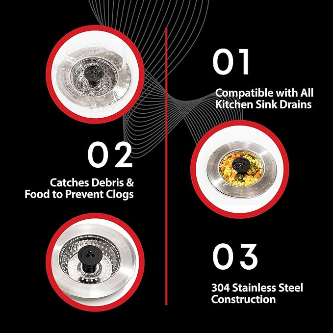 Kitchen SinkShroom Revolutionary Clog-Free Stainless Steel Sink Strainer - Image 8