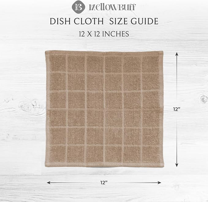100% Cotton Terry Dish Cloth & Dish Towel, 6 Pack, Super Soft and Absorbent - Image 4