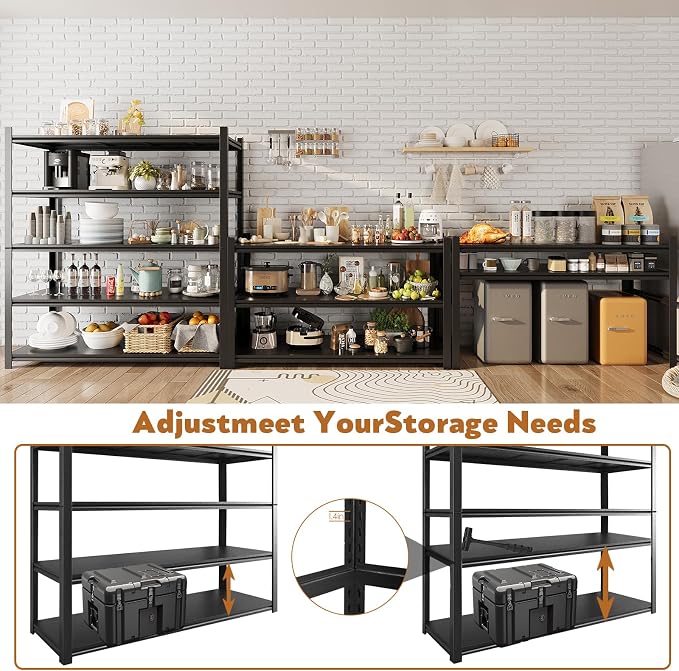 48.2" W Garage Shelving 3000LBS Storage Shelves Heavy Duty Garage Storage - Image 5