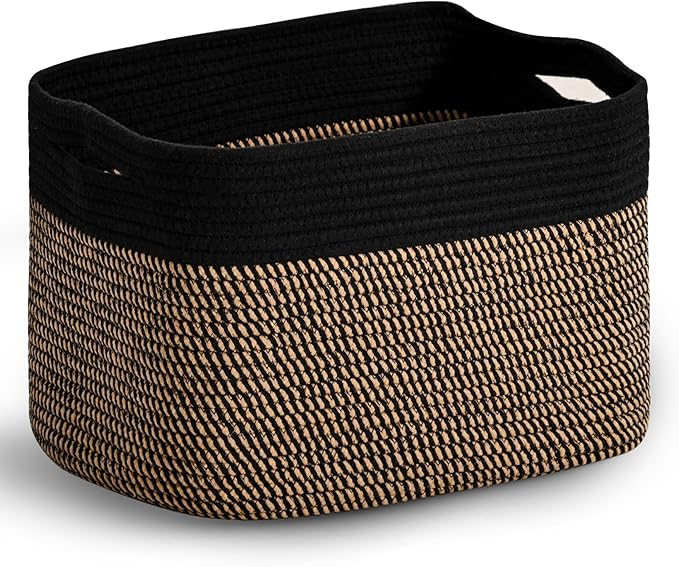 Woven Cotton Rope Storage Basket by ICERZCZ