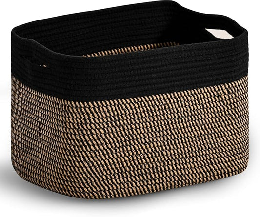Woven Cotton Rope Storage Basket by ICERZCZ