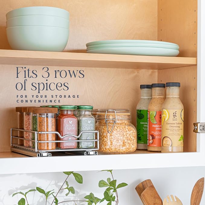 Pull Out Cabinet Organizer for Spices, Cans - Image 2