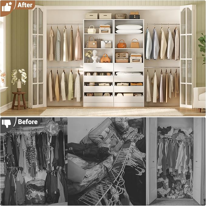 Aheaplus Closet System, 6-15Ft Closet Organizer - Image 5