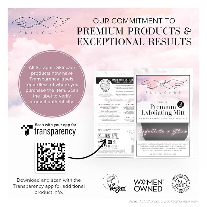 Seraphic Skincare Premium Exfoliating Mitt - Image 6