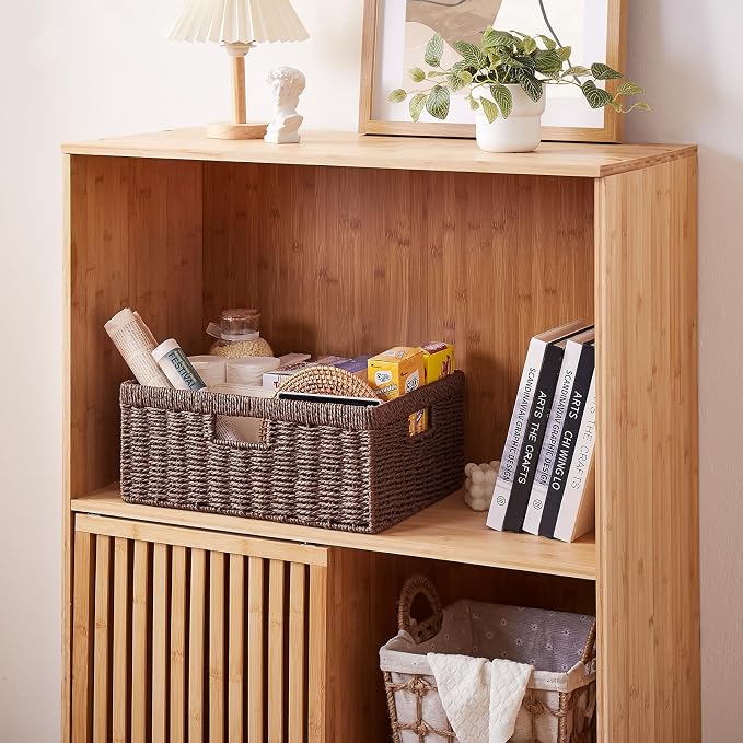 OIAHOMY Wicker Basket, Paper Shelf Basket - Image 7