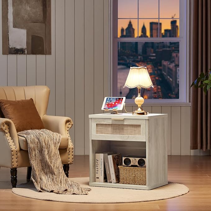 LEYAOYAO Rattan Nightstand - Image 6