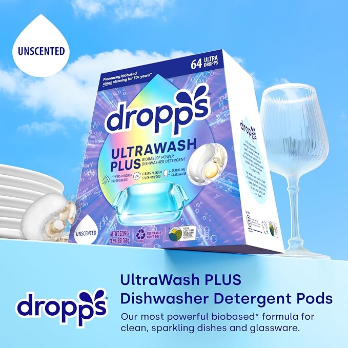 Dropps UltraWash Plus Dishwasher Detergent, Unscented - Image 2