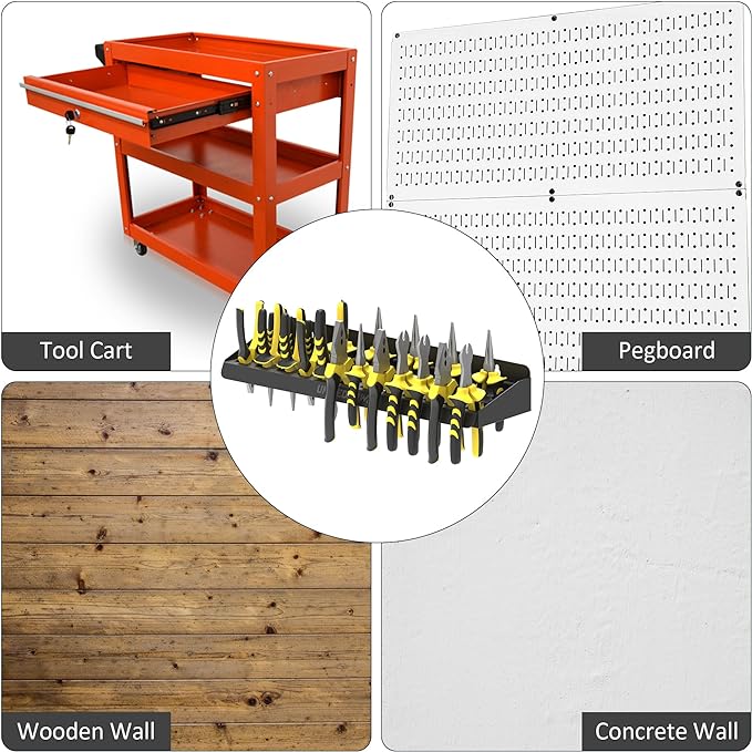 UNITEDPOWER Pliers Holder, Wall Mount Storage Rack Organizer - Image 6