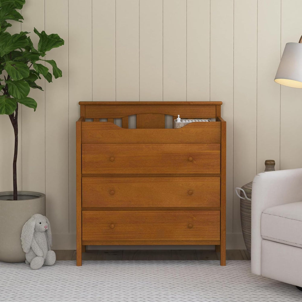 Davinci Jayden 3-Drawer Changer Dresser in Chestnut, GREENGUARD Gold and FSC®...