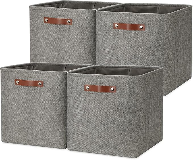 DULLEMELO Cube Storage Boxes, 13 inch Fabric Baskets Closet Storage Bins by DULLEMELO