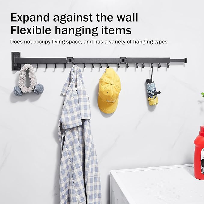 Clothes Drying Rack, Laundry Drying Rack Wall Mount, Space Saver Clothes Rack