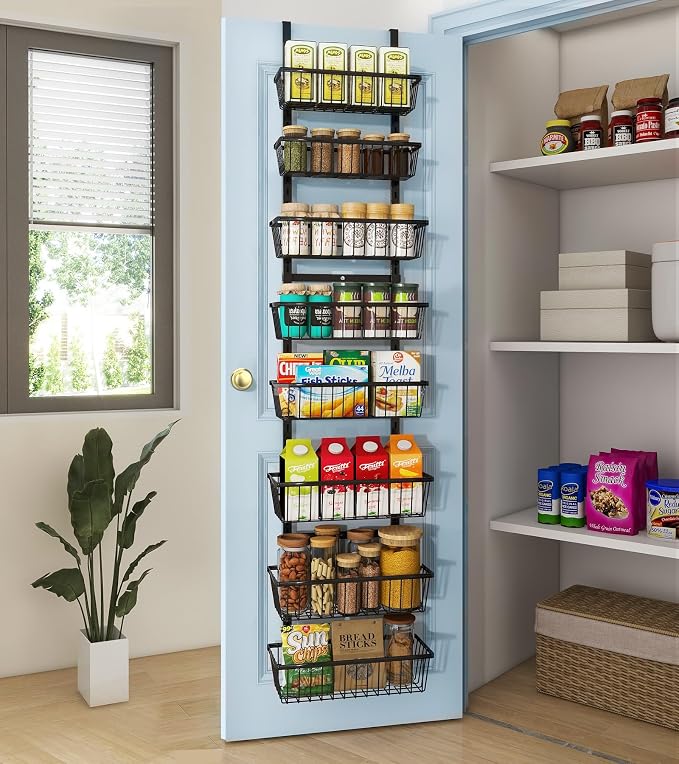 12 Inch Wide Narrow Over The Door Pantry Organizer, Pantry Organization and - Image 9