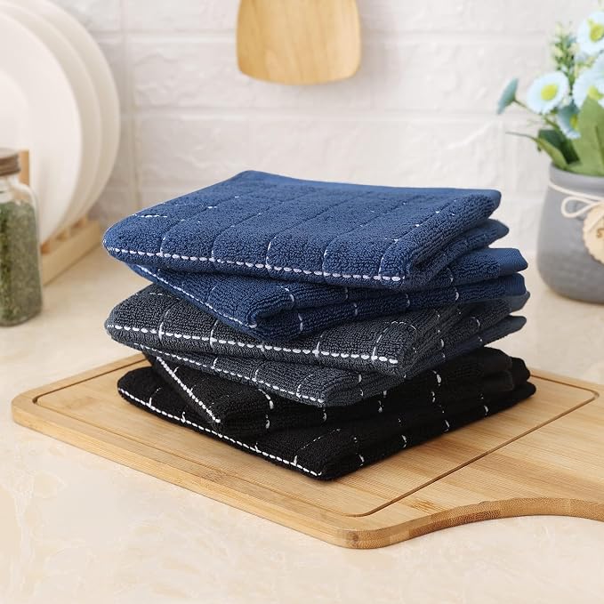 Homaxy 100% Cotton Terry Kitchen Dish Cloths, Ultra Soft and Absorbent Dish - Image 8