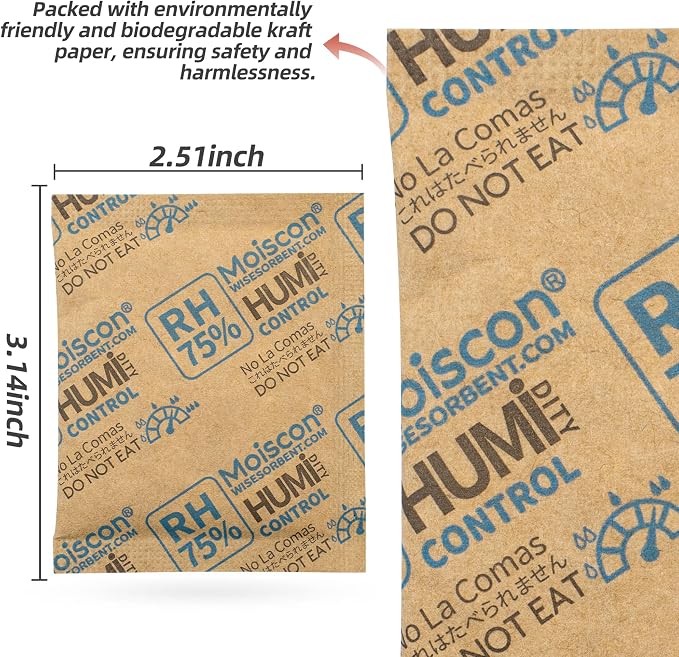 75% RH 8 Gram 60 Pack Two-Way Humidity Control Packs - Image 3
