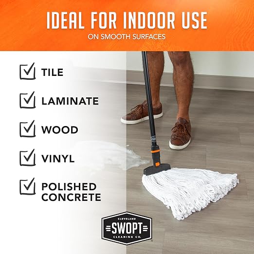 SWOPT 18” Microfiber Dust Mop, Microfiber Flexible Duster, Cotton Mop + 60" - Image 10