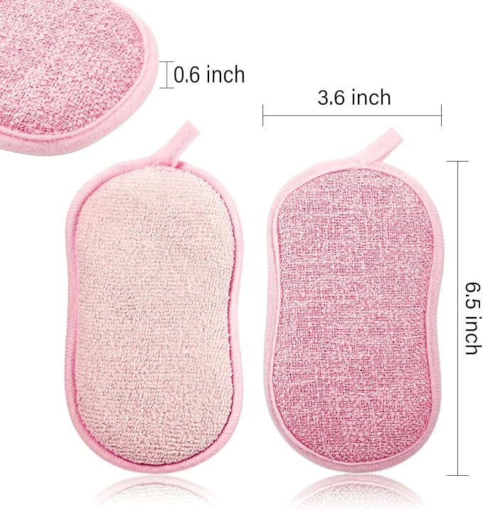 Boao 10 Pieces Multipurpose Kitchen Scrub Sponges, Non-Scratch Microfiber Scrub - Image 2