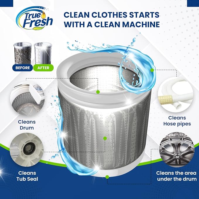 True Fresh Washing Machine Cleaner Tablets – 25-Pack Deep Cleaning - Image 2