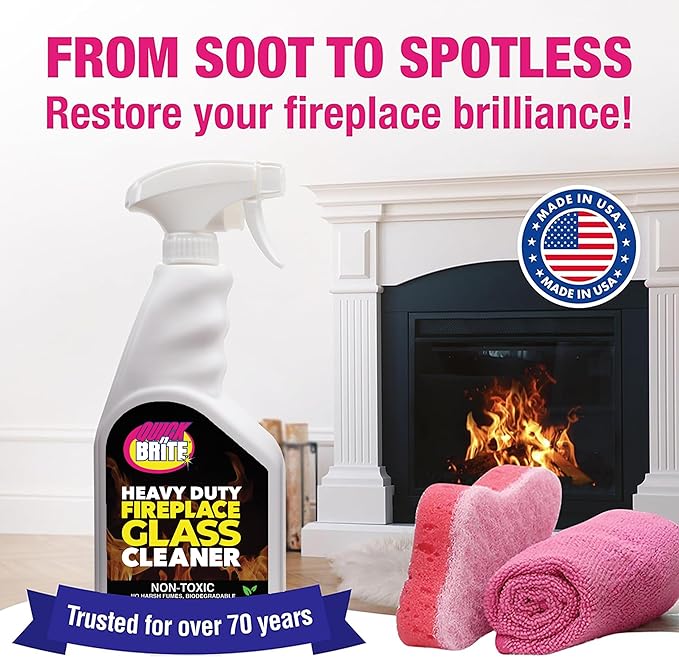 Quick N Brite Fireplace Glass Cleaner 24oz, - Image 7