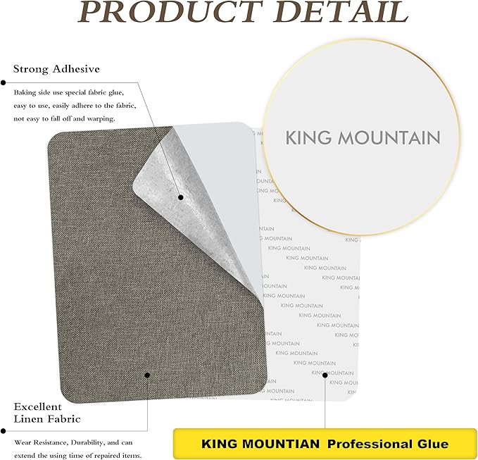 Fine Linen Repair Patches, Self-Adhesive Linen Fabric Patches, 8X11 inch 2 PCS - Image 2