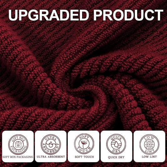 VOOVA & MOVAS Burgundy Towel Set - Image 2