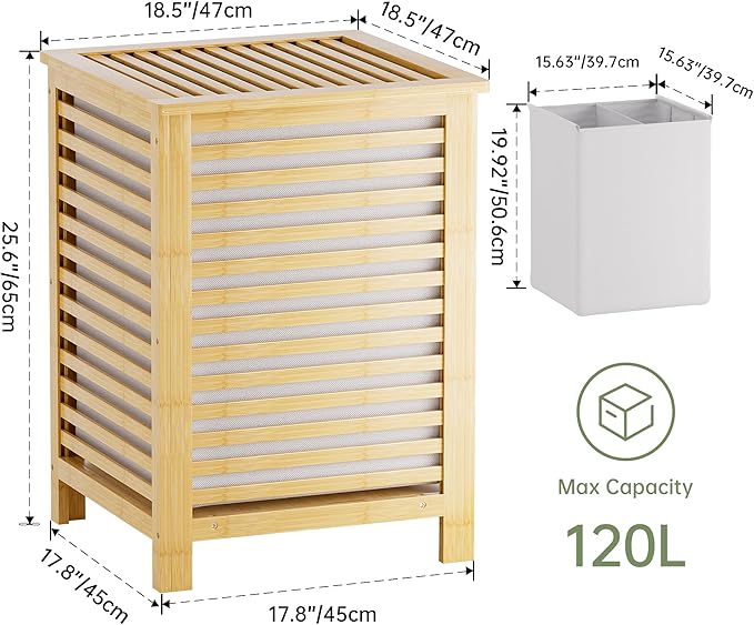 SMIBUY Double Laundry Hamper - Image 5