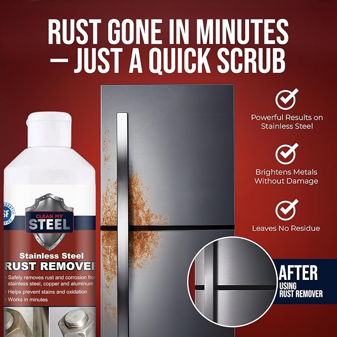 Stainless Steel Rust Stain Remover & Cleaner, NSF Approved Safe - Image 4