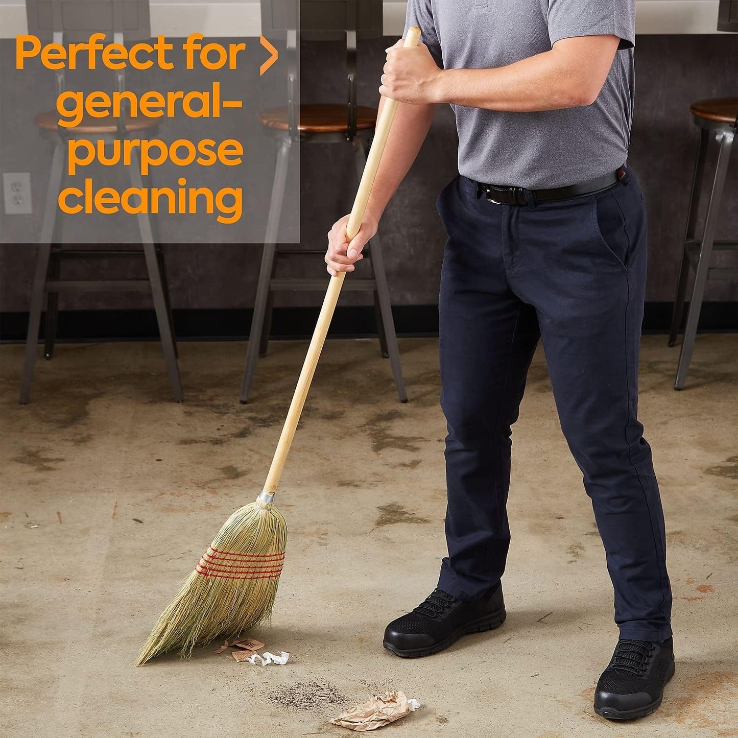 Coastwide Professional 10" Standard Corn Broom, Natural
