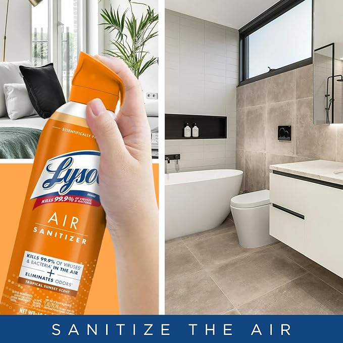 Lysol Air Sanitizer Spray with Odor Eliminator - Image 5