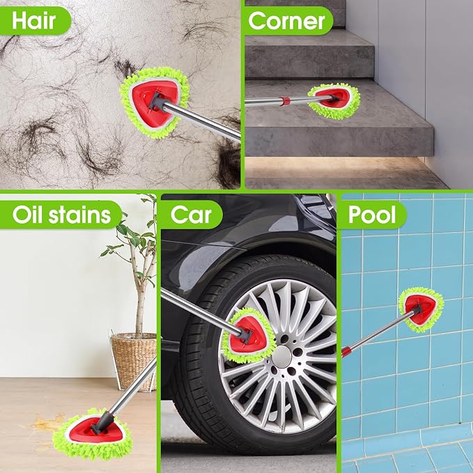 4 Pcs Spin Mop Heads Replacements & 1 Base Set - Image 6