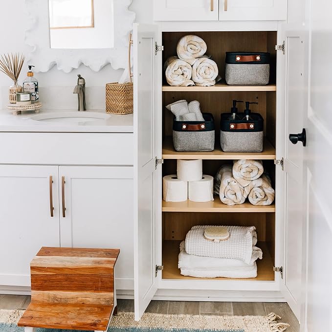 OrganiHaus Small Fabric Storage Baskets - Image 5