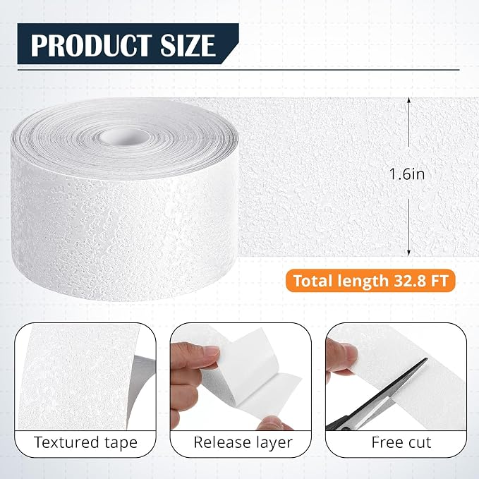 Self Adhesive Crack Tape 1.5'' x 32' Textured Roll - Image 2