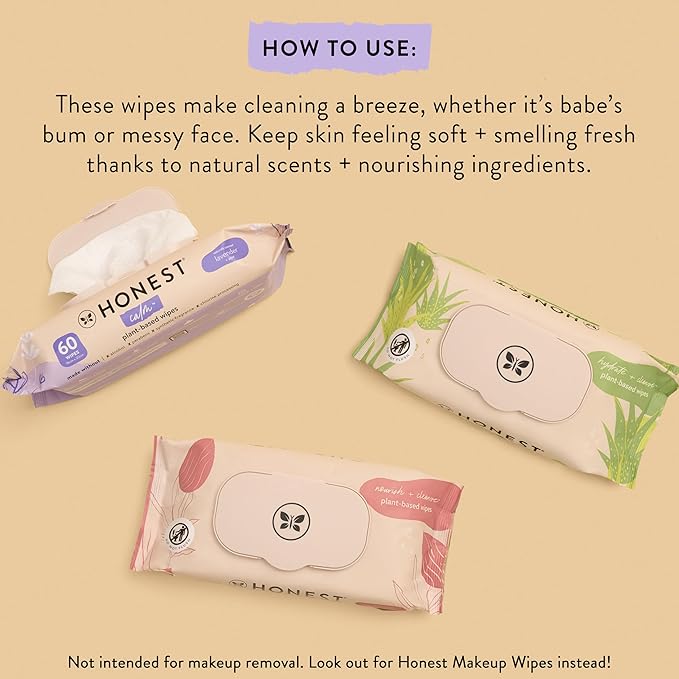 The Honest Company Calm and Cleanse Naturally Scented Wipes Cleansing - Image 3