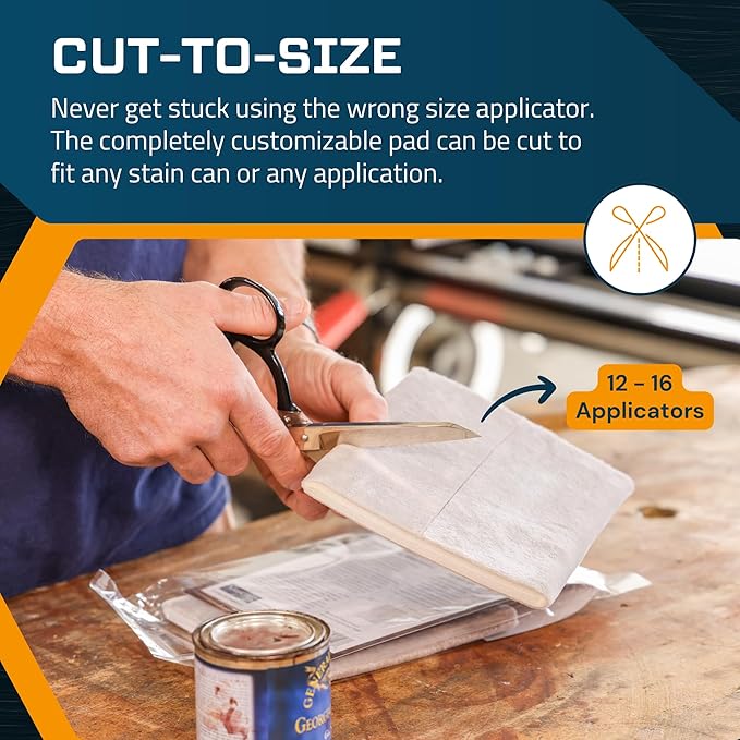 MāKRS Stain Pad, Cut-to-Size Staining Pads, Streak-Free Applicator, Micro Brush - Image 2