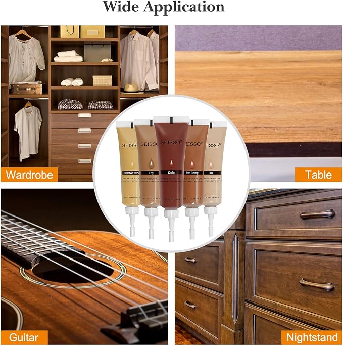 SEISSO Furniture Repair Kit 50 Pcs, 24 Colors Wood Fillers, Wood Paint - Image 7