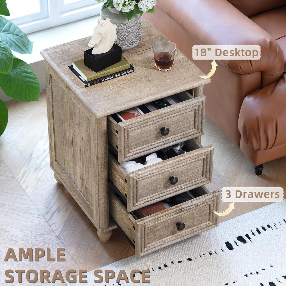 Farmhouse Dressers & Night Stand Set of 3, Wood 54'' Wide Dresser...