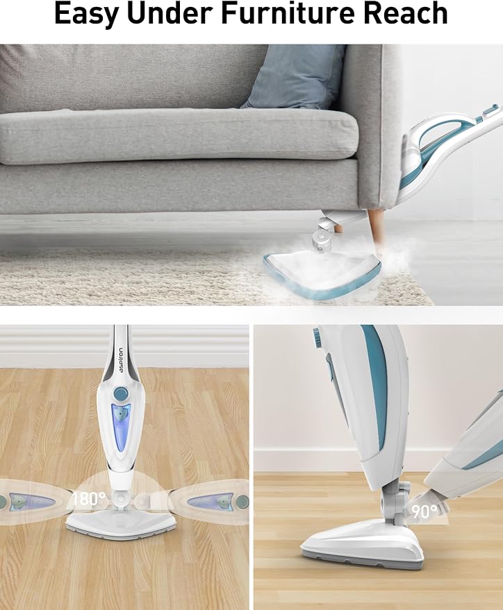 12-in-1 Steam Mop, Fast 15-Sec Heat-Up, 1500W Detachable Handheld Steam Cleaner - Image 7