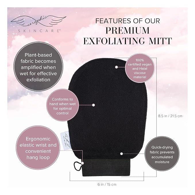 Seraphic Skincare Premium Exfoliating Mitt - Image 3