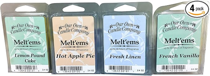 Our Own Candle Company Premium Wax Melt, Apple Pie, French Vanilla, Fresh Linen by OurOwnCandleCompanycandles