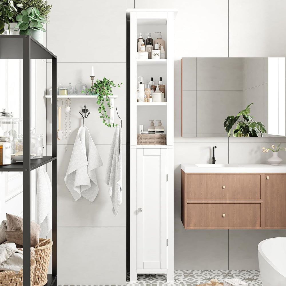 11.81'' Wide Narrow Bathroom Storage Cabinet-Slim Tall Bathroom Stora...