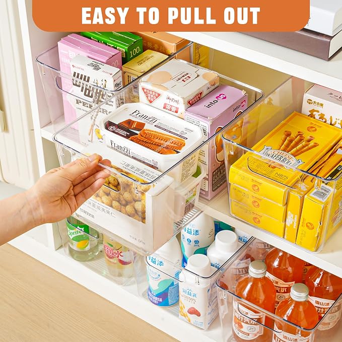 6 Pack Large Clear Plastic Storage Bins, Plastic Containers - Image 4