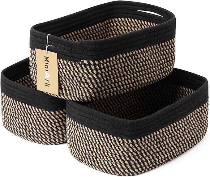 Small Storage Baskets for Organizing | Closet Organizer Bins | Shelf Toy Basket by MiniArkStorageBasketsHome