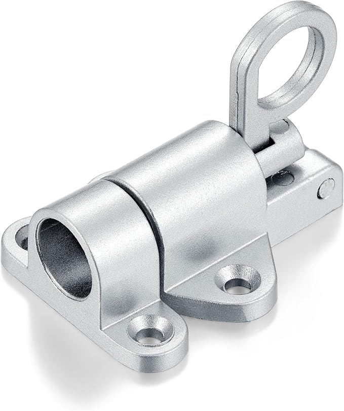 6 Packs Self-Closing Latches，Silver Gray Spring Door Lock，Resilient Bolt Latch - Image 8