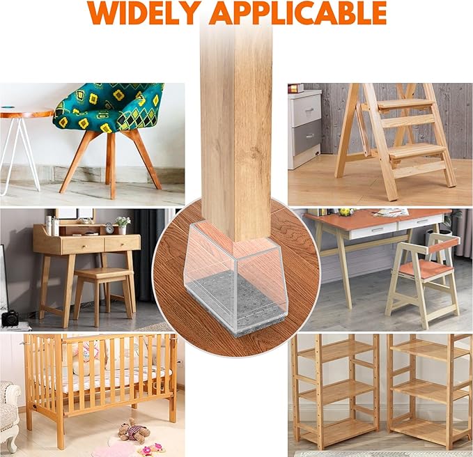 Rectangle Chair Leg Protectors for Hardwood Floors - Image 5