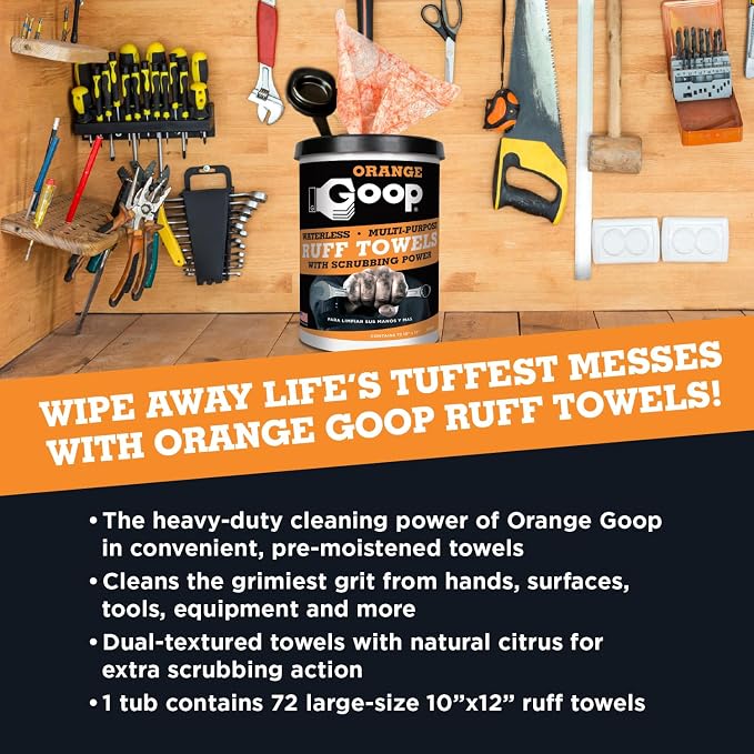 GOOP Orange Heavy Duty Ruff Towels - Image 2