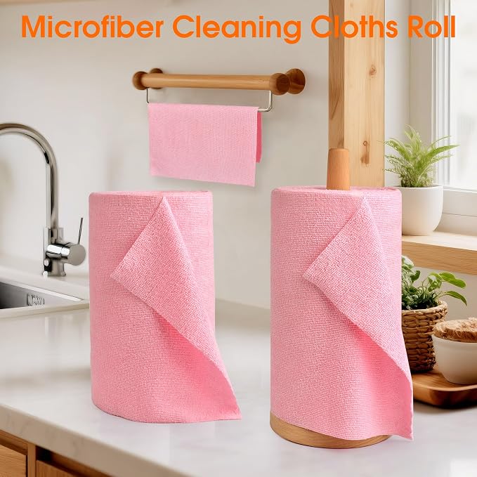 Roll of Microfiber Cleaning Cloth –100 Pack, Tear Away Microfiber Towels - Image 2