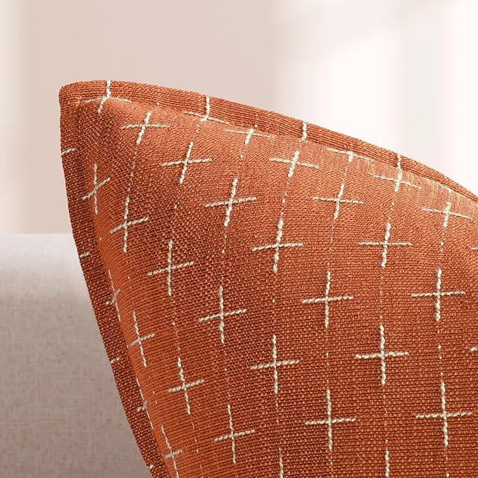 ZWJD Fall Pillow Covers 18x18 Set of 2 Soft Polyester Textured Pillow Covers - Image 2