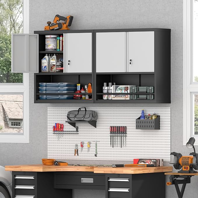 Metal Garage Cabinets, Lockable Storage Cabinet, Metal Cabinet - Image 2