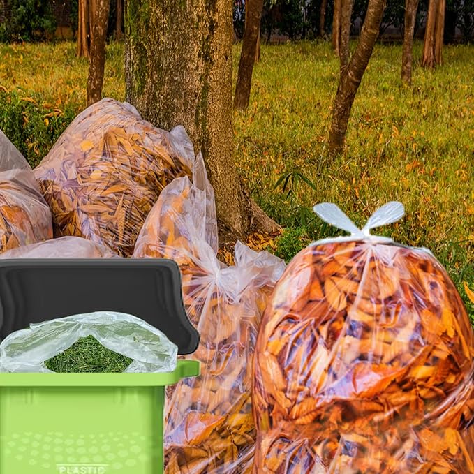 40-45 Gallon Trash Bags, Heavy Duty Clear Plastic Recycling Garbage Bags - Image 7