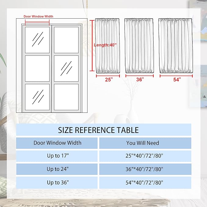 DWCN French Door Curtains – Rod Pocket Thermal Blackout Curtain - Image 6