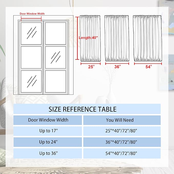 DWCN French Door Curtains – Rod Pocket Thermal Blackout Curtain - Image 6